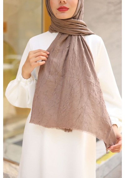 Bambu Kraş Şal Tesettür Giyim, Yüksek Kalite, Hafif, Rahat, Şık, Premium, Lux, Shawl, Scarf Vizon