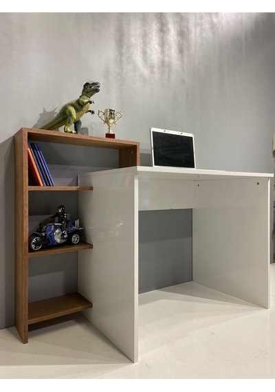 Bicabin Bicabin Casablanca Raflı Çalışma Masası (Barok/Beyaz)