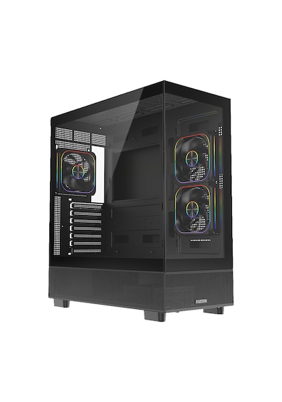 Fazeon F17 750w 80+ Bronze Tempered Glass Mesh 3x Argb Fanli Usb 3.0 Siyah Atx Bilgisayar Kasasi