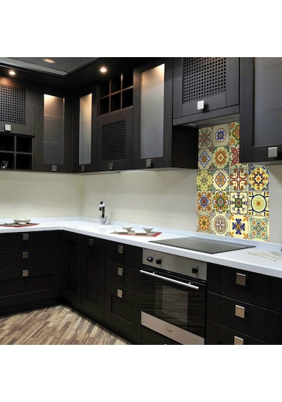 Tink Kendinden Yapışkanlı Sarı Tile Desenli Pvc Karo Kaplama 15x15 Cm 10'lu Paket