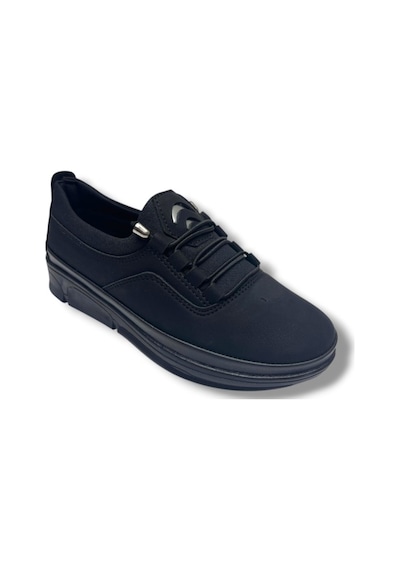 Mehtap 1170-26 Yağlı Deri Anatomik Slip On Comfort Kadın Ayakkabı Siyah