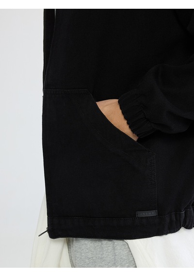 Lcw Jeans Siyah Rahat Kalıp Kapüşonlu Erkek Jean Mont