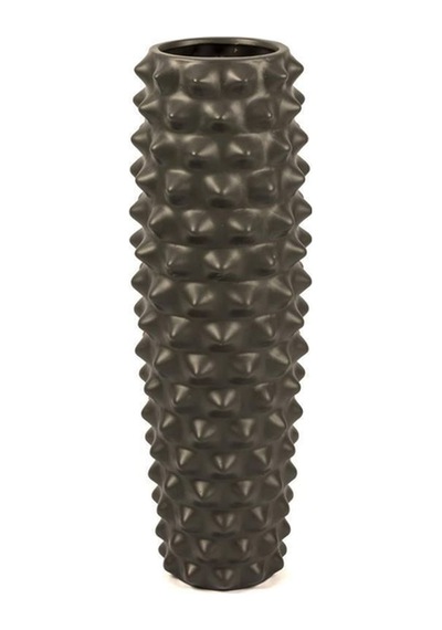 Gri Seramik Vazo 12x47cm Gri