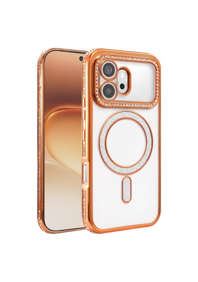 Newface Huawei Honor 600 Joke Simli Magneticsafe Kılıf Turuncu