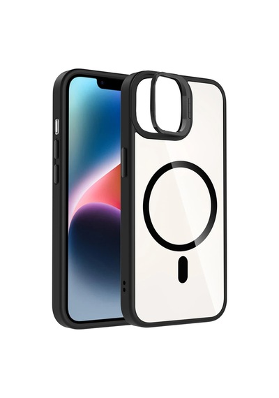 Joko Apple Apple Uyumlu iPhone 11 Remim Lensli Magsafe Standlı Kapak - Siyah Standart