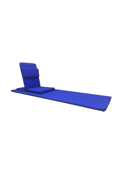 Backjack Meditasyon Sandalyesi Destekli Yer Minderi + 60x180 Kumaş Mat - Backjack 3xl Mat+backjack İkili Set Saks Mavi