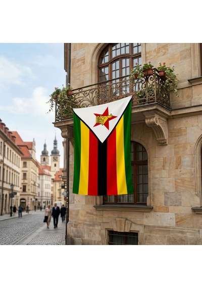 Zimbabve Bayrağı Premium Raşel Kumaş 150x225 Cm Diğer