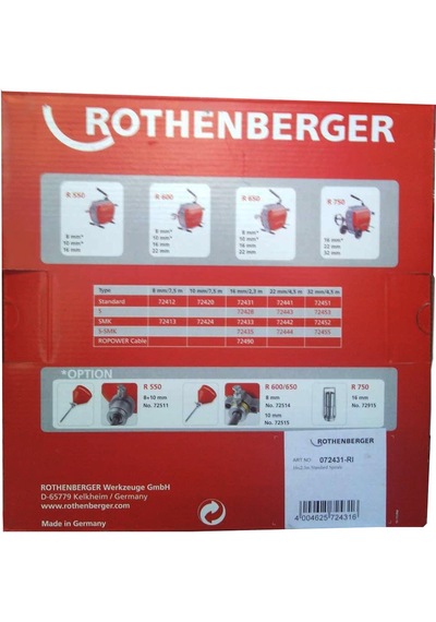 Rothenberger Kanal Açma Makinesi Standart 22 Mm Spiral Yay 1