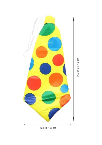 Magicool Palyaço Kravatı Lastikli Geniş Kesim 17x37 Cm Çok Renkli