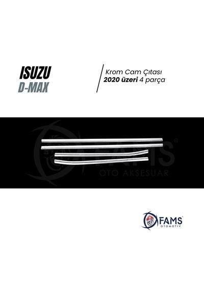 Isuzu D-max Krom Cam Çıtası 4 Prç. 2020 Üzeri P.çelik