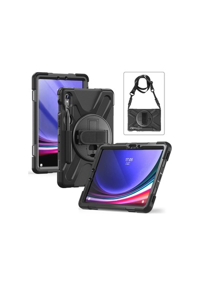Galaxy Tab S9 Fe Uyumlu Tam Koruma Sağlayan Zırhlı Silikon Tablet Kılıfı Şok Emici Dayanıklı Ve Şık Arka Kapak