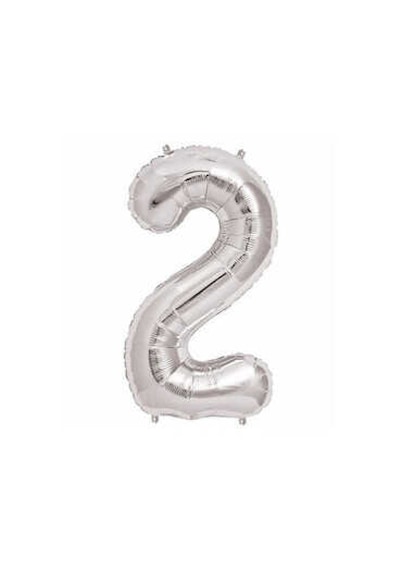 Folyo Balon Rakam 2 Gümüş 32 Inc Pk:1 Y Çok Renkli