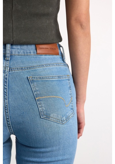 24352-70053 Kadın Hıght Waıst Flare Denim Pantolon 24352-70053 Buz Mavi