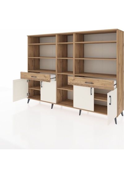 Hyperion Dolap 12 Raflı 2 Çekmeceli 4 Kapaklı 220x44x163 Çam-ayta Çam-aytaşı/çam Hyperion Dolap 12 Raflı 2 Çekmeceli 4 Kapaklı 220x44x163 Çam-ayta Çam-aytaşı/çam