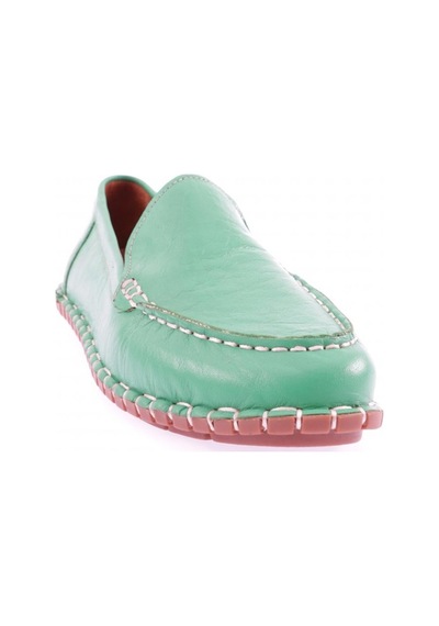 Dgn 603-23y Kadin Dikiş Detayli Loafer Ayakkabi 603-2109-R12563 Yeşil