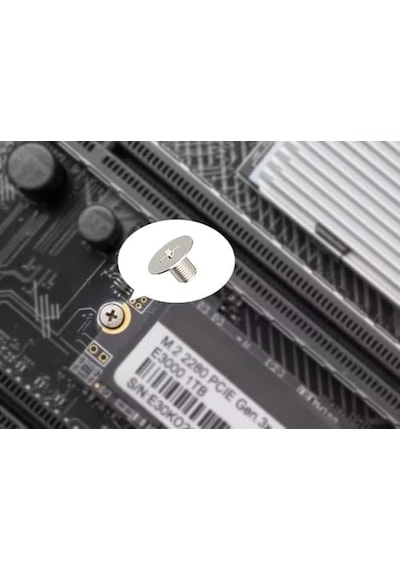2 Adet M2 Vida, Metrik Yıldız Uçlu, Nvme M.2 Ssd Montajı İçin + Tornavida + Asus Anakart Sabitleme Klipsi