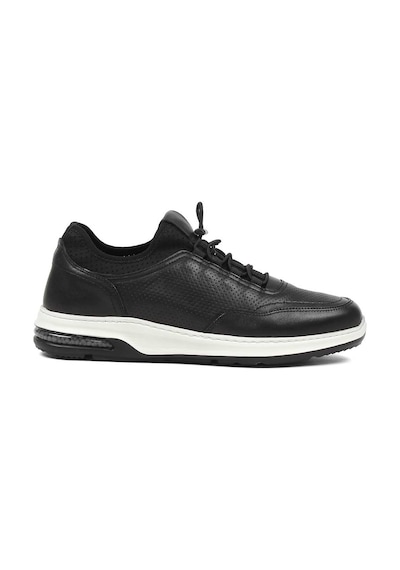 Erkek Siyah Deri Sneaker
