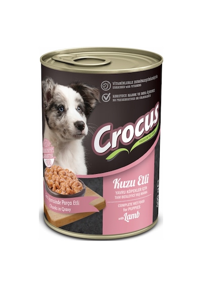 Crocus - 66 - Yavru Köpek Kuzu Etlı Yaş Mama 400 Gr X - Csmo-tex - 4 Adet
