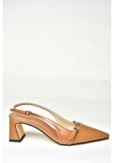 Fox Shoes U654078709 Karamel Kalın Topuklu Kadın Ayakkabı Karamel