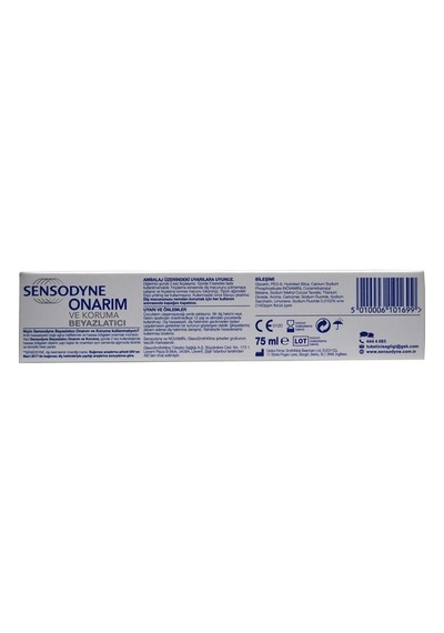 Sensodyne Diş Macunu 75 Ml Beyazlatıcı, Onarım Ve Koruma 12'li Paket