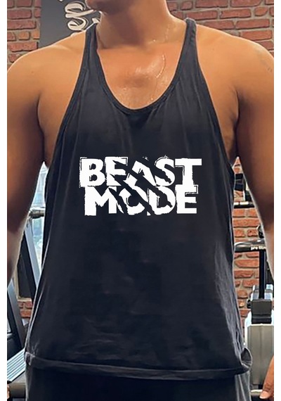 Bluu Beastmode Gym Fitness Tank Top Sporcu Atleti