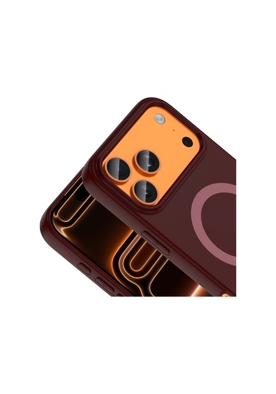 İphone 18 Pro Kılıf M-safe Şarj Özellikli Zore Aris Silikon Kapak - Mürdüm