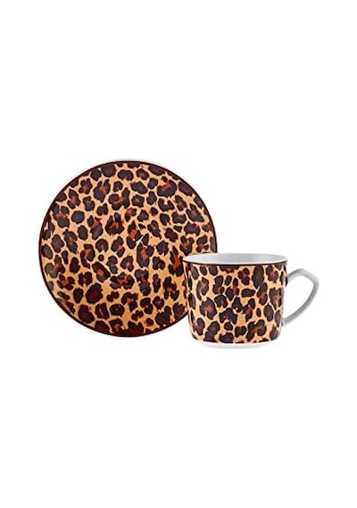 Tiger 2 Kişilik Kahve Fincan Takımı 80 Ml Açık Ahşap