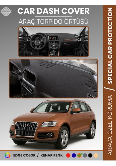 Audi Q5 2008-2017 Torpido Örtüsü Ön Göğüs Koruma Torpido Koruma Araca Özel Kaymaz Kolay Montaj - 407 Stiloto