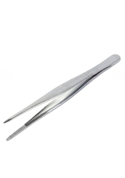 Spatül Öğrenci Tipi + Penset Düz Ssivri Uçlu 13 Cm Nikel Kaplama