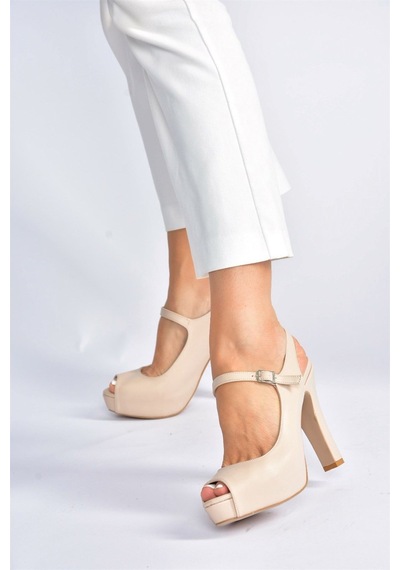 Fox Shoes Ten Platform Topuklu Kadın Ayakkabı M348007009 Ten