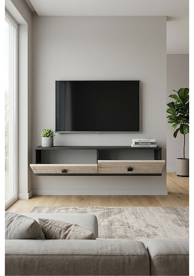 Tda1205db Yuka Duvara Montaj Tv Stand Safirmeşe-beyaz 120cm