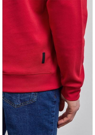 Backandbond Kırmızı Regular Fit Yarım Fermuarlı Sweatshirt