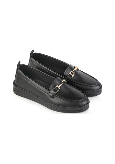Ern Shoes Kadın Rahat Anatomik İçi Hakiki Deri Tam Ortopedik Ayakkabı Siyah