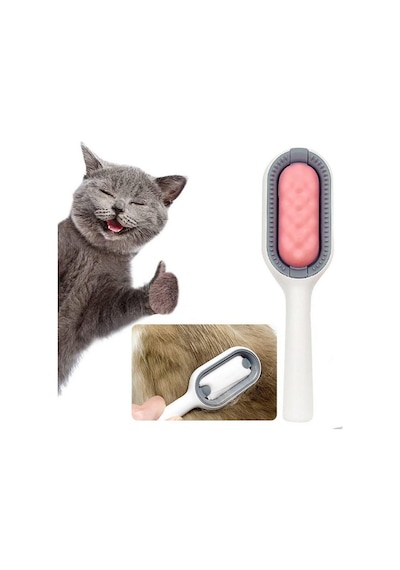 Süslüpati Kedi Köpek Tüy Alma Toplama Tarağı Sıcak Su Torbalı Pembe