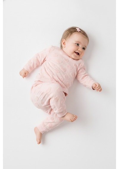 Tiffany Baby & Kids Puffy Cloudy Tasarımlı 2li Takım Toz Pembe