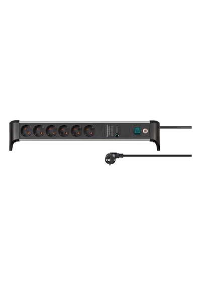 Brennenstuhl Alu-office-line Serisi 3 Metre Kablolu 6 Soketli 60.000 Amper Akım Korumalı Priz 3 M