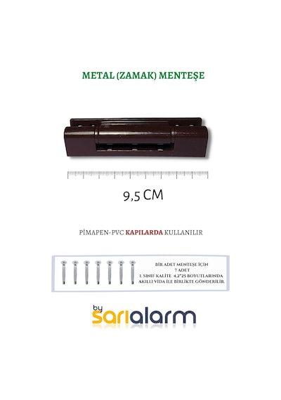 Pvc Pimapen Kapı Menteşesi Koyu Kahve 95mm