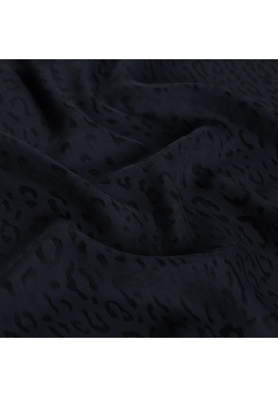 İpekevi Monogram Şal - Leopar Desenli - Lacivert Lacivert