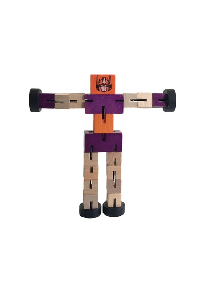 Bak Gel Al Küçük Boy Ahşap Robot Adam - 0102k01001501