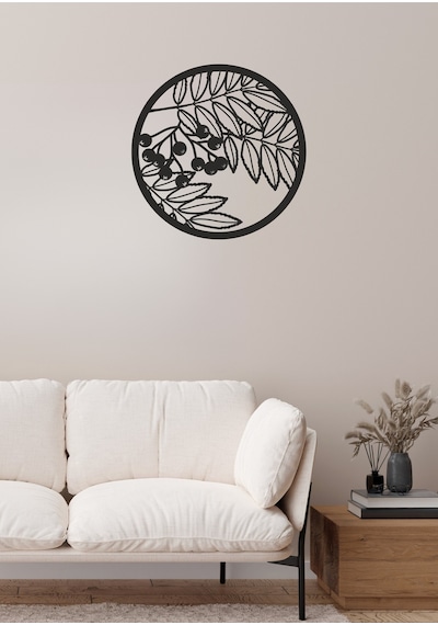 Yaprak Desenli Dekoratif Metal Duvar Süsü