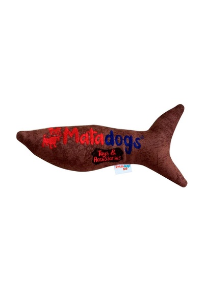 Mata Dogs Jr Fish Sesli Kumaş Nakışlı Balık Şeklinde Köpek Oyuncağı 20 CM