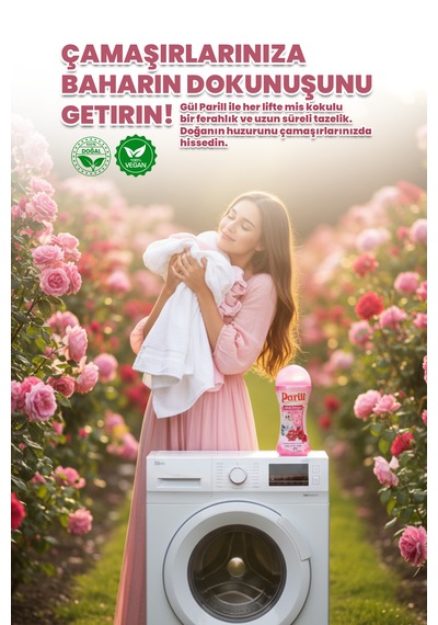 Parill Organik Vegan Granül Yumuşatıcı Gül Kokulu, 200g, Yerli Üretim Tekli