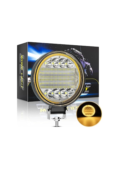 72w 12-24 Volt Yuvarlak Angel Spot Far Oto Çalışma Lambası Atv Kamyon Tır Traktör Offroad