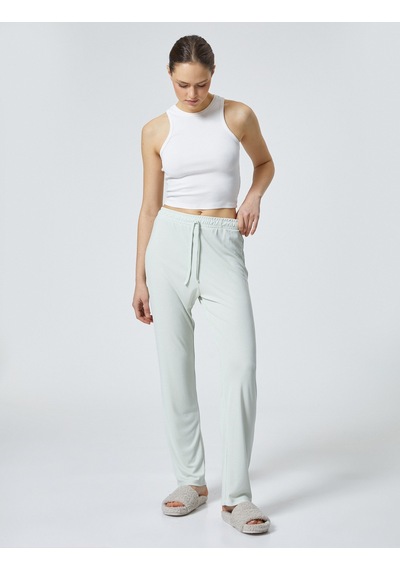 Koton Modal Pijama Altı Beli Bağcıklı Yeşil 4slk40122mk 4SLK40122MK756 Yeşil