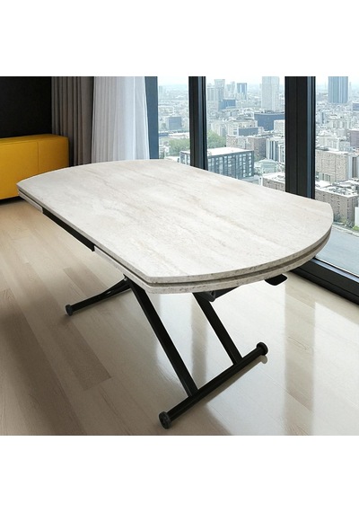 Oval Yan Baştan Açılır Akıllı Masa Üst Tabla Mdf Yüksekliği Ayarlanabilir Pratik Siyah Mekanizmalı Traverten Oval Yan Baştan Açılır Akıllı Masa Üst Tabla Mdf Yüksekliği Ayarlanabilir Pratik Siyah Mekanizmalı Traverten