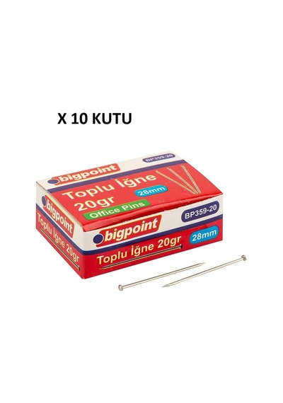 Bigpoint Toplu İğne 20 Gram X 10 Kutu