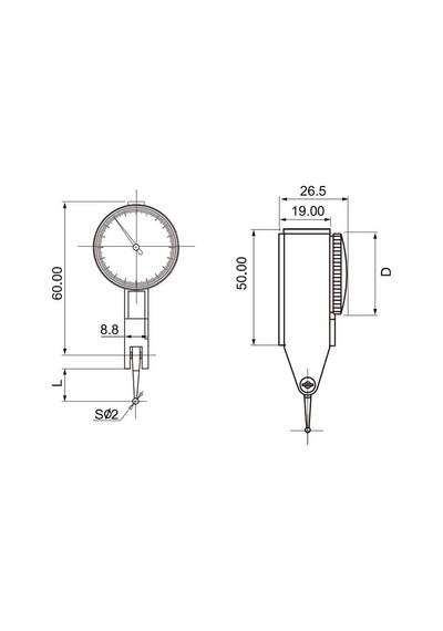 Fett 0,8mm Asimeto Yatay Komple Salgı Komparatör Saati As-501087
