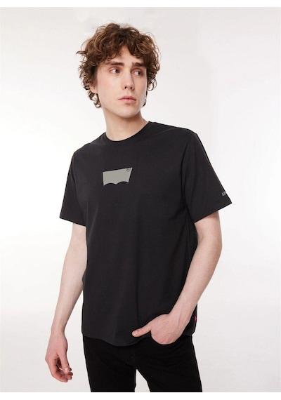 Levi's Levis Bisiklet Yaka Siyah Erkek %100 Pamuk T-shirt A2082-0147-2559 Siyah