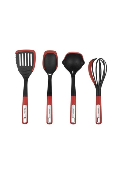 Tnt-8695835367071-soft Set4pqk-003-01-silikon Detaylı Plastik Kırmızı 4lü Büyük Hazırlık Seti