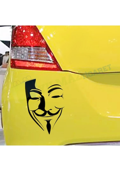 V For Vendetta Oto Motosiklet Sticker Etiket Yapıştırma 1 Adet
